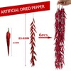 Laiiqi 6 Pcs Artificial Pepper String Fake Vegetables Chili Peppers