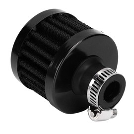 Air Filter, 13 mm / 0.5 inch Mini Air Intake Filter Vent Crankcase Ventilation Universal Car Accessories (Black)