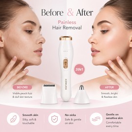 Waterproof Electric Hair Trimmer for Face & Body – USB Rechargeable Shaver for Sensitive Grooming