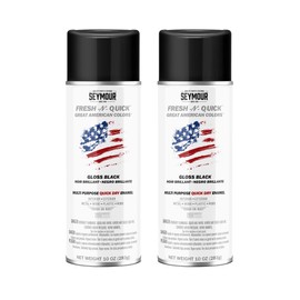 11-3 Seymour Fresh-N-Quick Multi-Purpose Spray Paint, Gloss Black net 10 oz. (Pack of 2)