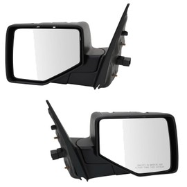 TRQ Driver & Passenger Side Mirror Set without Heat with Puddle Light Compatible with 2006-2010 Ford Explorer 2007-2010 Explorer Sport Trac FO1320279 FO1321279