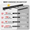 ZICANYCO Garage Tool Organizer Wall Mount 96 inches with 18