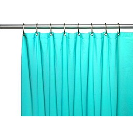 MY 8 STORE Shower Curtain Liner: Reinforced Header, Metal Grommets, Magnets, Standard Size 72" Length (Turquoise)