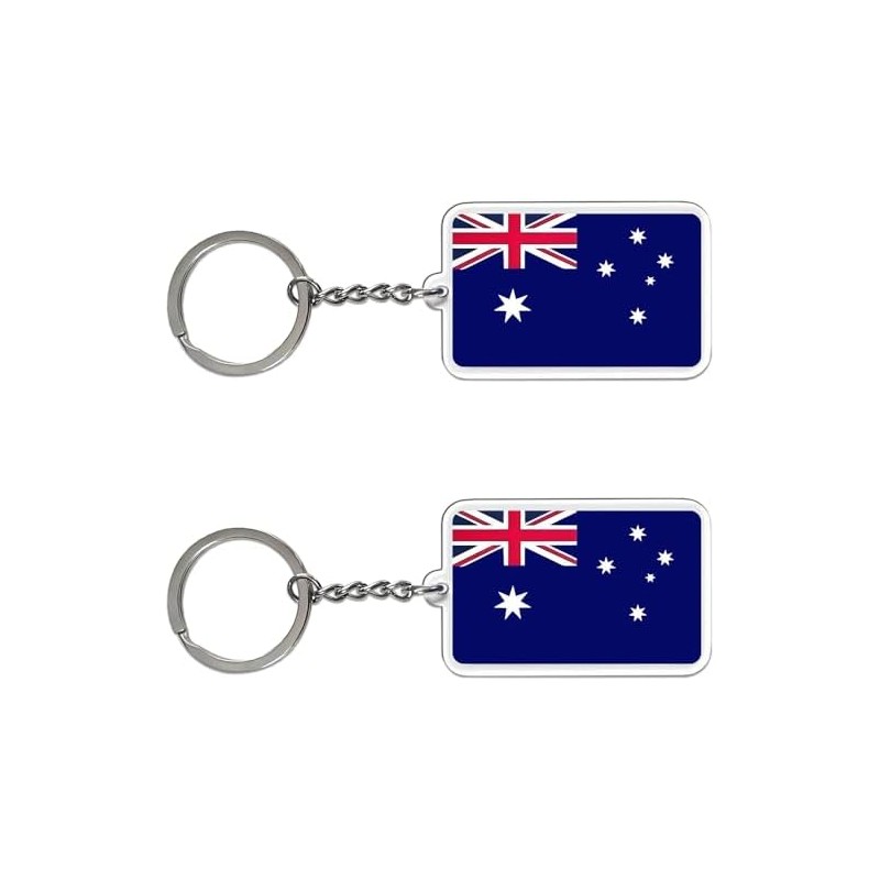 Paquete de 2 llaveros con bandera de Australia (Australia), Australia,