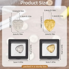 letsinstyle 2Pcs Heart Magnetic Needle Minder, Retro Painted Magnetic Needle Nanny Threader, Silver Gold Sewing Supplies for Cross Stitch Embroidery Needlework Tools