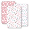 FIEMOL Next to Me Crib Sheets 85x51cm Fitted, 3 Pack