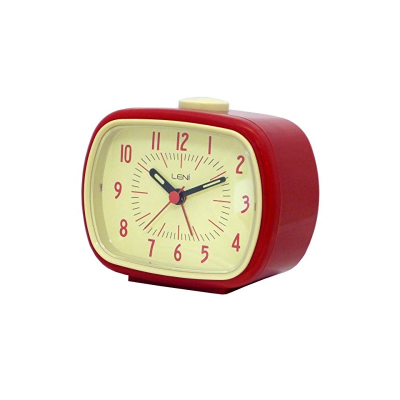 Leni 62020RED Retro Alarm Clock Red