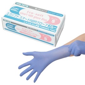 Okamoto OM-387BS Eco Soft Nitrile Blue S, 200 Sheets