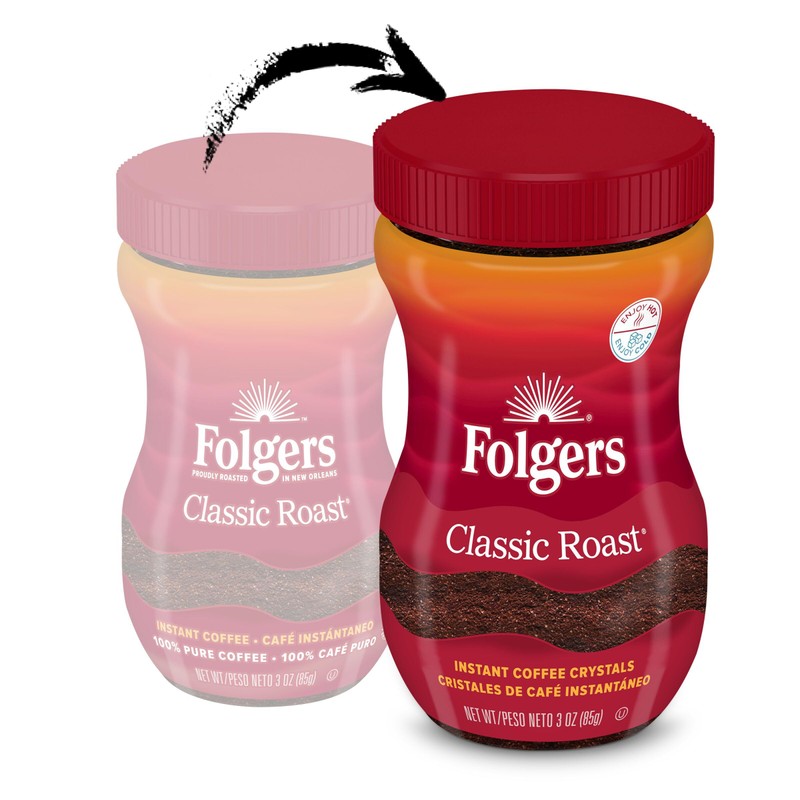 Folgers Classic Roast Instant Coffee, 3-Ounce Jar
