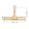 TA-VIGOR Tee Brass Barb Reducer Fitting, 3 Way Splitter Connector