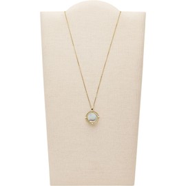 Fossil Necklace for Women Val, Length: 510mm + 50mm, Width: 23mm Gold Stainless Steel Necklace, JF03800710