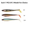 5 Pcs Fishing Lures 10cm Paddle Tail Soft Plastic Artificial