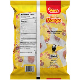 Vero Mango Lollipops Coated with Chili Powder, Hot and Sweet Candy Treat, Artificially Flavored, Net Wt. 19.7 Ounces, 40 Count Bag