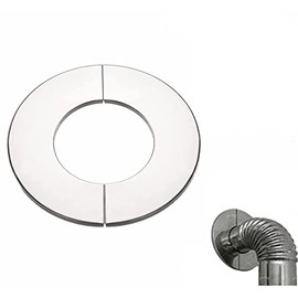 Beekeg Stove Pipe Rosette, Cover Rosette Stainless Steel, Pipe Collar, Chimney Attachment, Stove Knee Rosette Chimney Hood Base Plate (DN 50 mm)