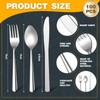 BBTO 100 Pcs Silverware Set for 33 Stainless Steel Flatware