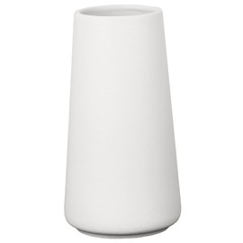 White Frosted Ceramic Vase 6 Inch - Modern Minimalist Vase for Lavender, Pampas Grass, Dried Flowers & Plants | Elegant Wedding Table Decor, Shelf Decor, Living Room