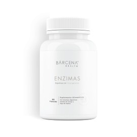 Enzimas Digestivas Brcena Health  Fórmula Multienzimas con Hinojo y Menta  60 Cápsulas Vegetales  Sin Azúcar  Vegano  Suplemento Alimenticio          