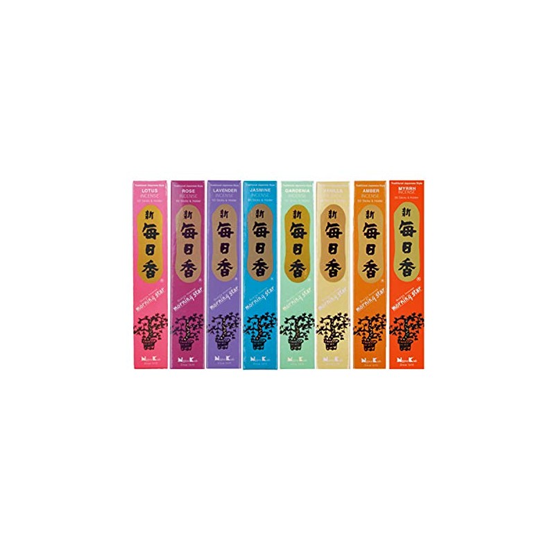 MORNING STAR - Assortment of Japanese Incense Pack of 8