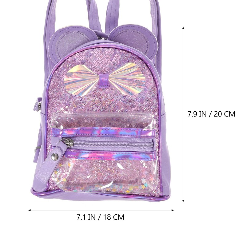 VALICLUD Kids Backpack Mini Cat Backpack Purse Holographic Backpack Sequin