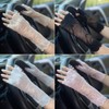 Tidyworm Women's Lace Gloves, Fingerless, UV Protection, Summer, Stylish, Floral