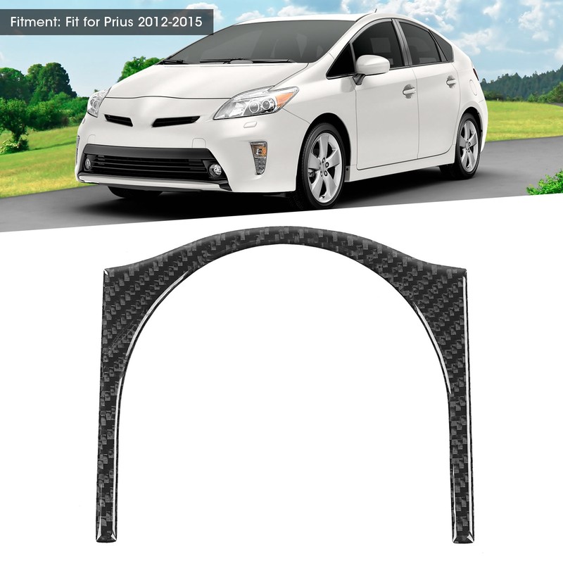 Central Armrest Cup Holder Trim Strip Carbon Fiber Interior Decoration