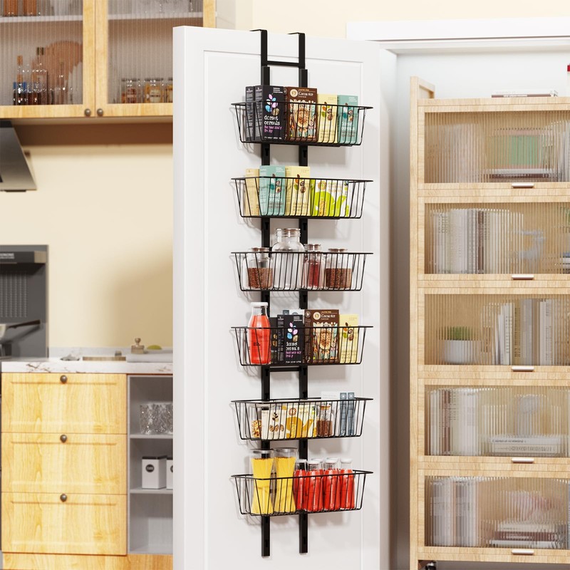 Hocookeper 6 Tier Over the Door Pantry Organizer, Over the