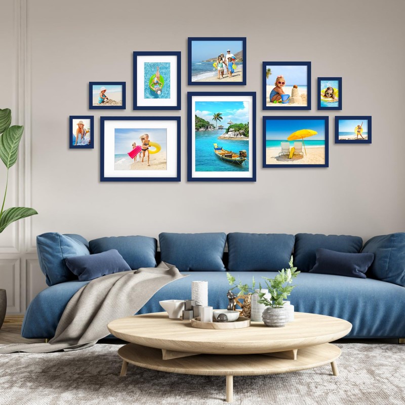 EGOFINE 7x5 Picture Frame - Made of Solid Wood for