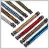 JGUF 15 PCS Paracord Bracelets for Men (No Whistle Style)