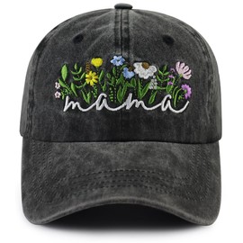 Gardening Gifts for Women, Mama Gardening Hat, Mom Garden Flowers Plant Lovers Baseball Cap, Mothers Day Birthday Gifts for Mommy Grandma Gardeners Black
