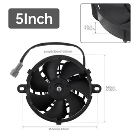 Windance Universal Motorcycle Radiator Cooling Fan for Pit Dirt Bike Motocross ATV UTV Quad Go Kart Buggy, Oil Cooler Water Cooler Electric Fan (5inch)