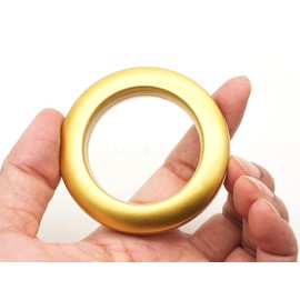 CRAFTMEMORE Curtain Grommets 1-9/16” (40mm) Inner Diameter Plastic Curtain Rings, Clip on Eyelet Rings, Home Drapes Grommets 8 Pack (Gold)