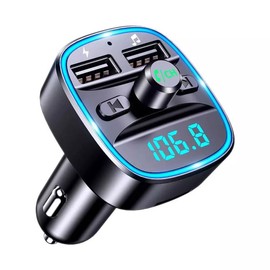 Bluetooth Car Charger Adapter,MP3 Player Car Charger Adapter With Dual USb Charging Ports|5.0 FM Bluetooth FM Transmitter Connect Your Smartphone to Your Car Stereo,USB Disk & Hands-Free Calling