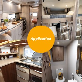 Dream Lighting 12volt Downlights, Recessed LED Lighting for Motorhome Caravan Campervan Yacht, White Shell, Warm White, Pack of 6