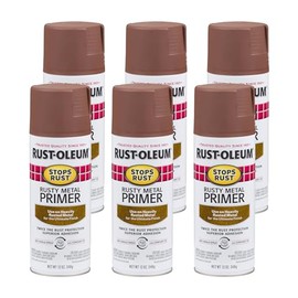 Rust-Oleum 7769830-6PK Stops Rust Rusty Metal Primer Spray, 12 oz, Flat Red, (Pack of 6)