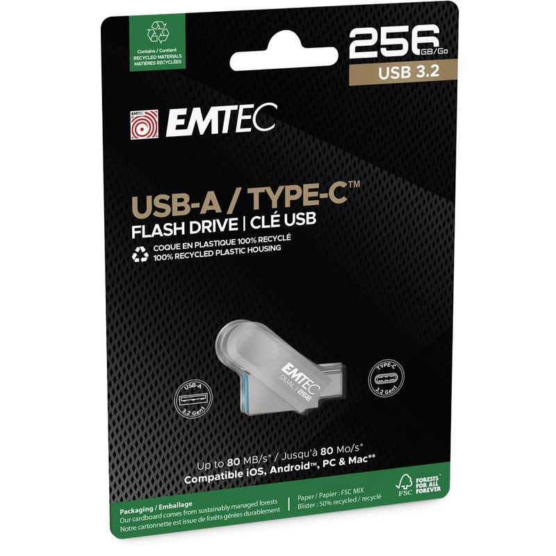 Emtec USB3.2 Type-C Dual D280 256GB