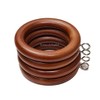 Natural Oak 45mm Wooden Curtain Pole Rings with Screw Eye