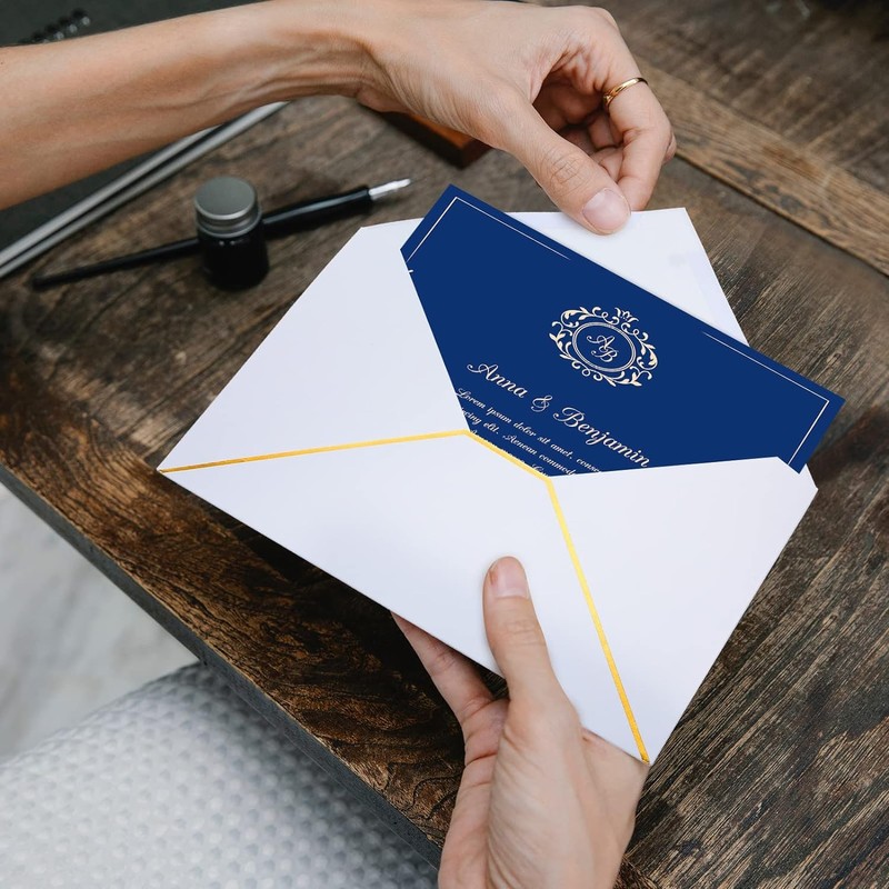 Liroyal Envelopes Invitation Envelopes (10 pieces) Simple, Solid, Celebrations, Greetings,