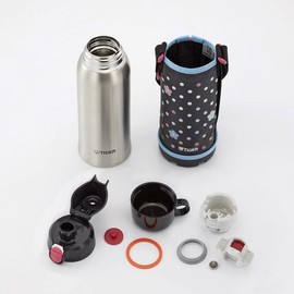 タイガー 水筒 800ml 直飲み コップ 付 2WAY ステンレス ボトル ポーチ付き サハラ ブルーフラワー MBO-E080-A Tiger