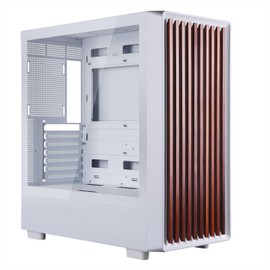 D2 Mid Tower Gaming PC Case Dual Chamber Tempered Glass Side Panel Meshify - Walnut Wood Front - Can Build in 12 ARGB PWM Fans High Airflow - 360MM RAD Support for ATX/mATX/ITX Motherboards White