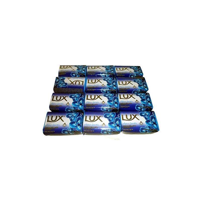 12 x Lux Aqua Sparkle Fragrant Soap Bars With Floral