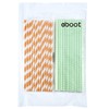 Flower Paper Straws, Organic Paper Straws, Pack of 100, Gold,