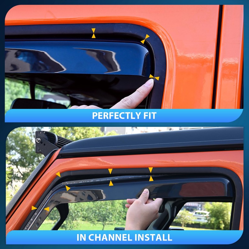 Nilight Vent Window Visors for Crosstrek 2018-2023 Impreza Hatchback 2017
