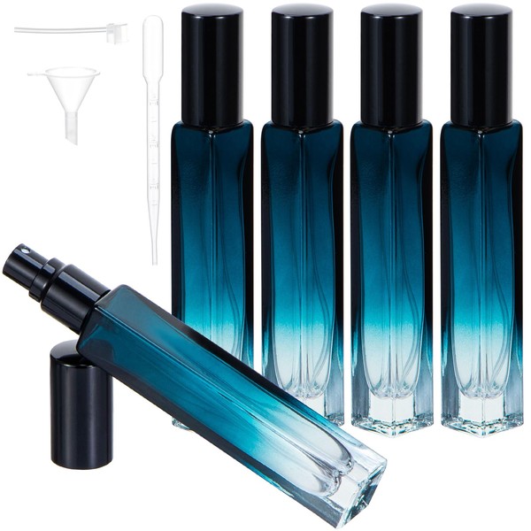 10ML Perfume Travel Refillable Spray Bottles 5pcs Set, Mini Glass
