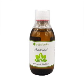 Herbnaturalia ® Mouth Pulling Oil – Ayurvedic Oil Pulling Treatment 250 ml High-Quality Oil with Vitamin E Fresh Mint Flavour Includes Practical Dosing Cup