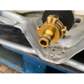 Professional Watering aid GEKA Type Brass Adaptor Claw Fitting to Universal Garden Hose Click Lock Male,Twist and Lock on-Will NOT Blow Off-Ideal for Pressure washers