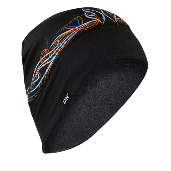 Zan® Helmet Liner/Beanie SportFlex® Series Fleece Lined Pinstripe Flame
