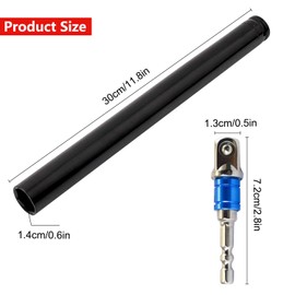 Choonjin 9/16" Power Nut Driver, Impact Nut Driver Set with 1/4" Hex Shank, 10 Inch Length Hex Nut Driver Set, Nut Runner Hollow Socket, Fit Long Bolts and Ductwork (1)