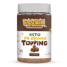 Keto Peanut Butter Crumbs Topping | Cocoa Crunch | No added Sugar, Non-GMO, Plant-Based, Gluten-Free, Vegan, Kosher 10.5 oz Jar