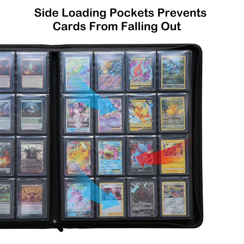 Rayvol 16-Pocket Toploader Binder, Holds 512 Toploaders 16 Pocket Top