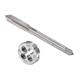 CoCud Tap Dice Tap and Die Set M7 x 0.5 Thread High Speed Steel Machine Screw Tap Land Die Tool for Screw Tapping 1 Set